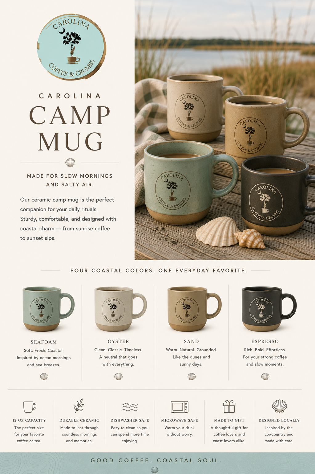 Carolina Coffee & Crumbs Mug