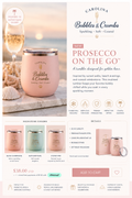 Carolina Bubbles &amp; Crumbs™ Prosecco On The Go™ Tumbler