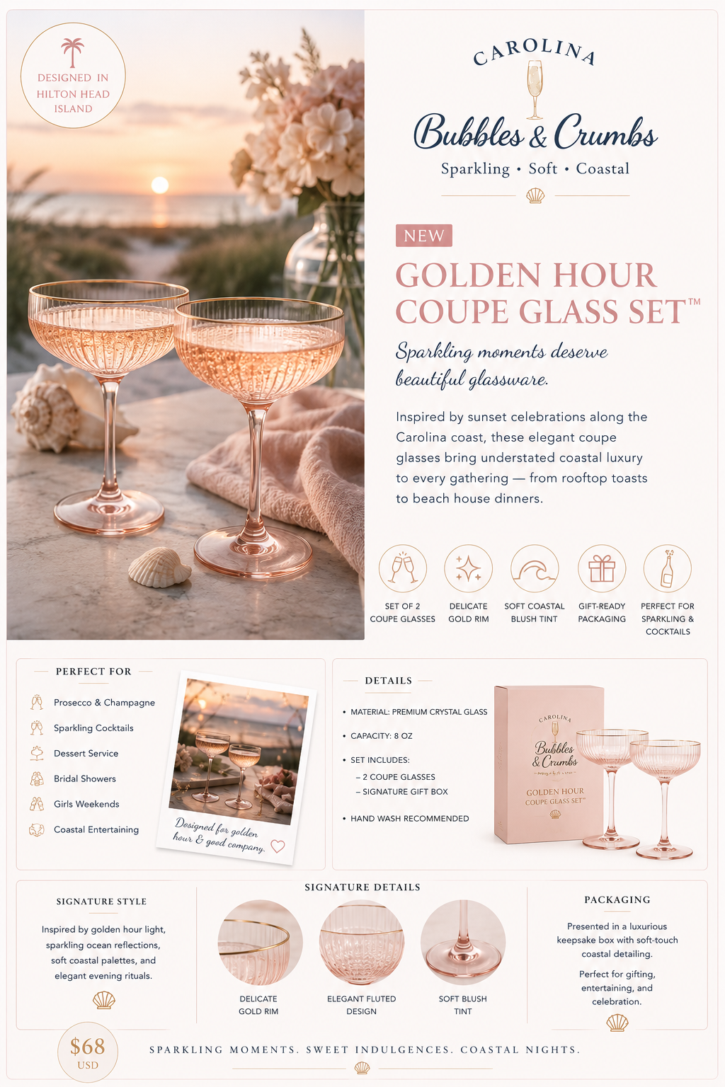 GOLDEN HOUR COUPE GLASS SET™
